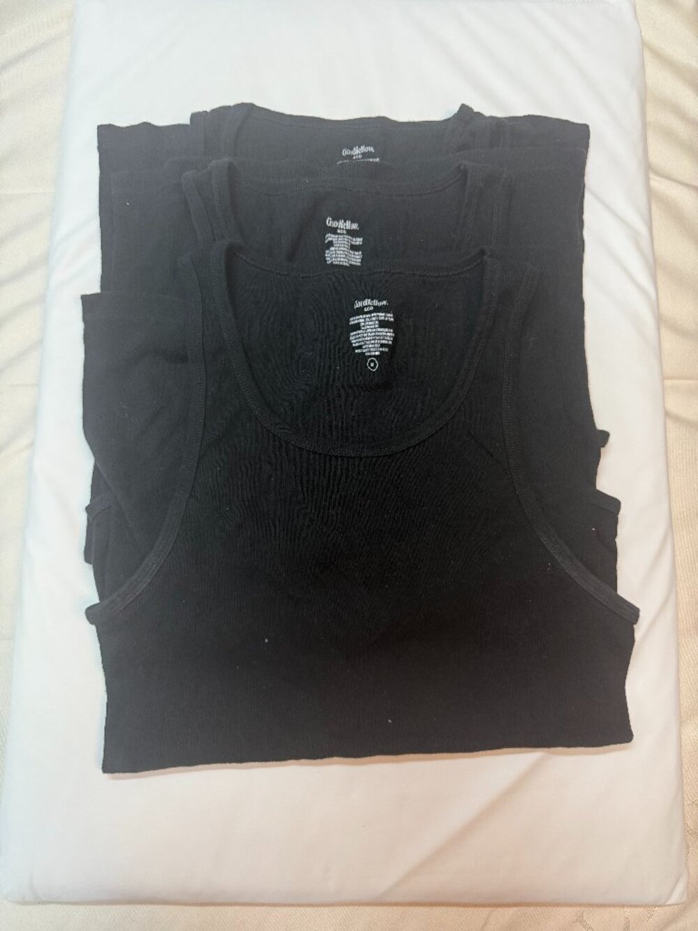 Goodfellow & Co Men's Ribbed Tank Tops Bundle of 4 NWOT Black Sz M